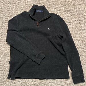 Ralph Lauren Men's Black Zip-Up Sweater